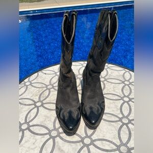 Men’s SZ 8.5 PARAGON Black Cowboy Boots Vintage